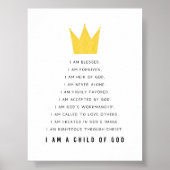 クリスチャンの子供の肯定プリント ポスター (正面)