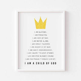 クリスチャンの子供の肯定プリント ポスター
