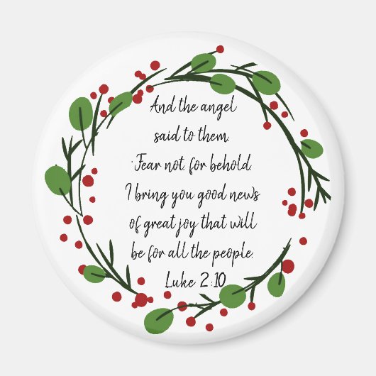 クリスチャンの感動的なクリスマスの聖書 マグネット (正面)