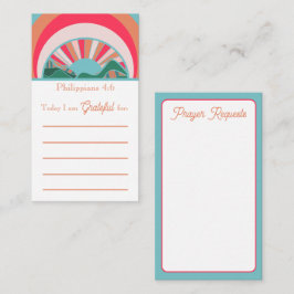 クリスチャンの感謝と祈りの言葉の要求カード 名刺