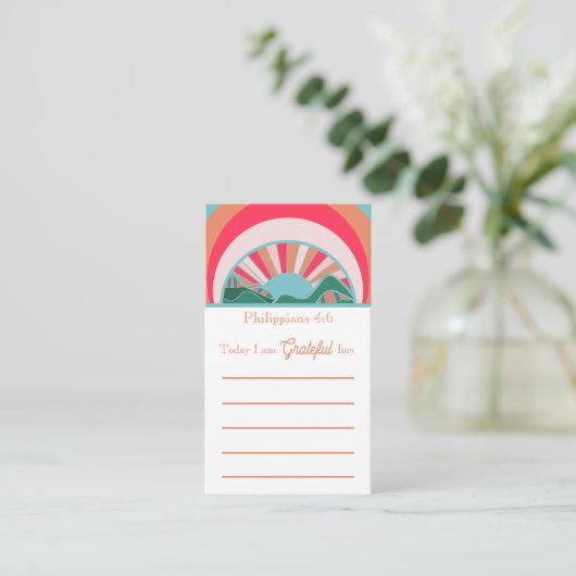クリスチャンの感謝と祈りの言葉の要求カード 名刺 (スタンド正面)