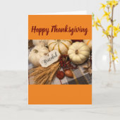 クリスチャンの感謝祭のカード カード (黄色い花)