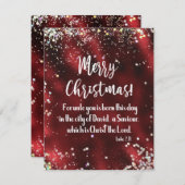 クリスチャンの楽しいクリスマス シーズンカード (正面/裏面)