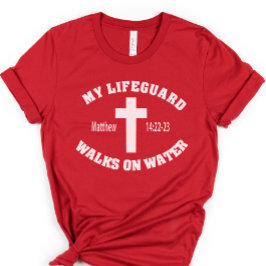 クリスチャンの水着に私のライフガードが歩いた Tシャツ