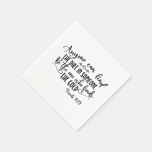 クリスチャンの汚点を見つけおもしろいる スタンダードカクテルナプキン (角)