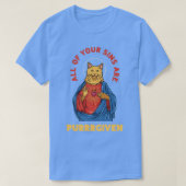 クリスチャンの猫好きのイエス・ユーモアの猫 Tシャツ (デザイン正面)
