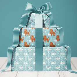 クリスチャンの男の子のベビーシャワー 宗教的 ラッピングペーパーシート