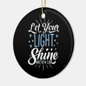 クリスチャンの男性の女性に光を当てる セラミックオーナメント (左)