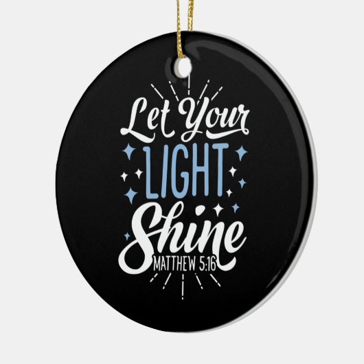 クリスチャンの男性の女性に光を当てる セラミックオーナメント (左)