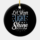 クリスチャンの男性の女性に光を当てる セラミックオーナメント (裏面)