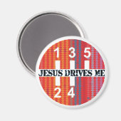 クリスチャンの磁石：イエスが私を動かす マグネット (正面/裏面)