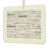 クリスチャンの神の名前タイポグラフィ カーエアーフレッシュナー (左)