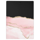 クリスチャンの神は彼女のピンクの黒い金ゴールド大理石の中 クリップボード (裏面)