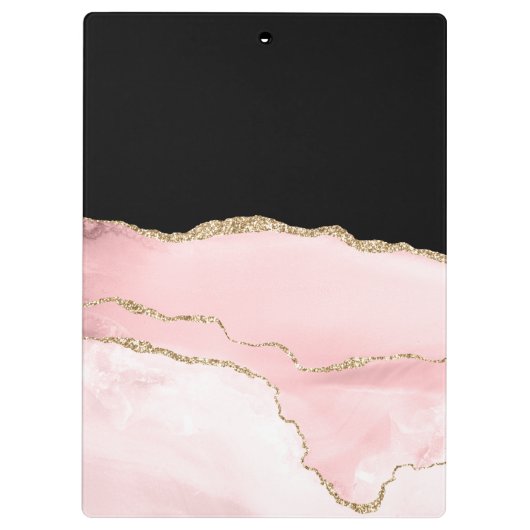 クリスチャンの神は彼女のピンクの黒い金ゴールド大理石の中 クリップボード (裏面)