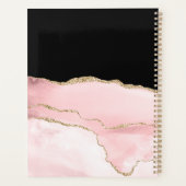 クリスチャンの神は彼女のピンクの黒い金ゴールド大理石の中 プランナー手帳 (裏面)