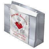 クリスチャンの第40結婚記念日のギフトバッグ ラージペーパーバッグ (正面アングル)