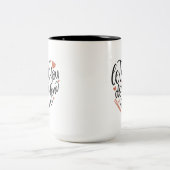 クリスチャンの聖句✝️愛で全てをするようにしなさい ツートーンマグカップ (中央)