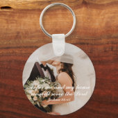 クリスチャンの聖書の結婚式の写真 キーホルダー (正面)