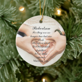 クリスチャンの聖書の結婚式の写真 セラミックオーナメント