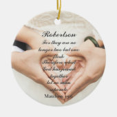 クリスチャンの聖書の結婚式の写真 セラミックオーナメント (正面)