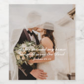 クリスチャンの聖書の結婚式の写真 ワインラベル (シングルラベル)