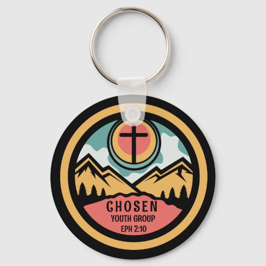 クリスチャンの若者 キーホルダー (正面)