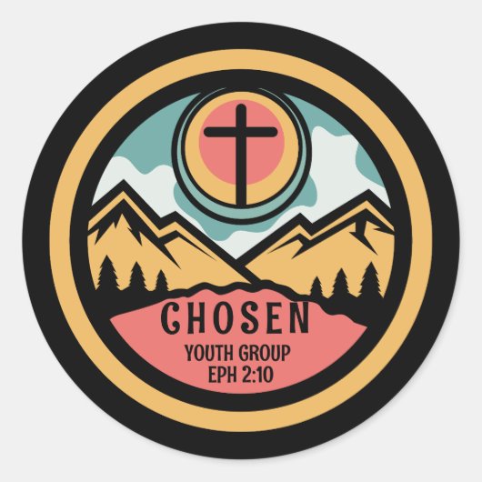 クリスチャンの若者 ラウンドシール (正面)