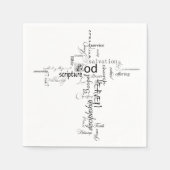 クリスチャンの言葉の交雑 スタンダードカクテルナプキン (正面)