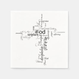 クリスチャンの言葉の交雑 スタンダードカクテルナプキン