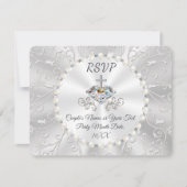 クリスチャンの記念日または結婚式の返信カード 招待状 (正面)