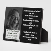 クリスチャンの詩 父の写真 追悼式 記念 フォトプラーク (側面)