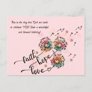 クリスチャンの誕生日ポストカード ポストカード