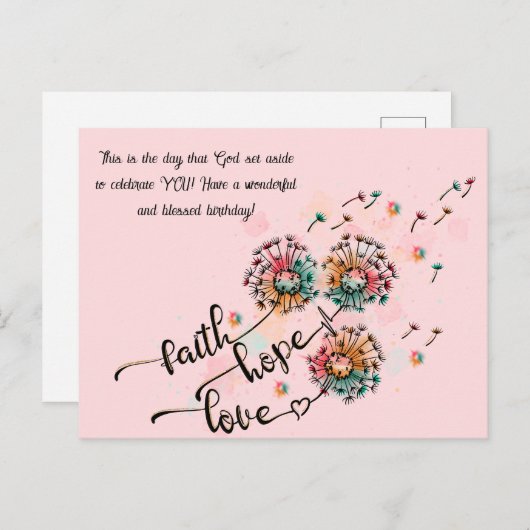 クリスチャンの誕生日ポストカード ポストカード (正面/裏面)