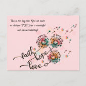 クリスチャンの誕生日ポストカード ポストカード (正面)