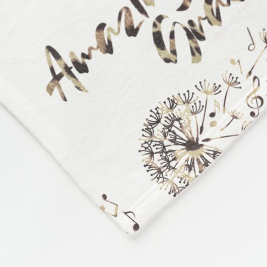 クリスチャンの賛美歌；アメージンググレース引用文 フリースブランケット (角)