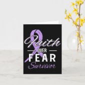 クリスチャンの贈り物への恐怖に対するすべての癌の生存者の信仰 カード (黄色い花)