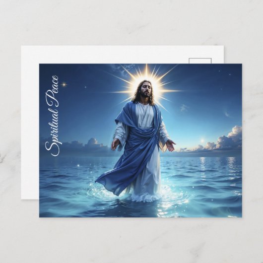 クリスチャンの輝く芸術イエス・キリスト信仰は芸術を願う ポストカード (正面/裏面)