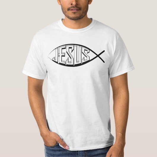 クリスチャンの魚JESUS Tシャツ (正面)