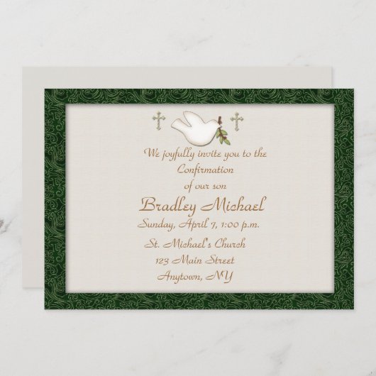 クリスチャンの鳩の招待状 招待状 (正面/裏面)