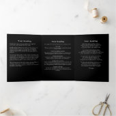 クリスチャンの7フォトブラック&ホワイトモダン葬儀 三つ折りプログラム (内部)