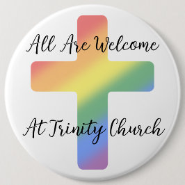クリスチャンのLGBTが支える人々はみな歓迎する 缶バッジ