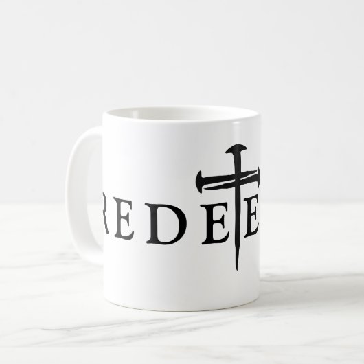 クリスチャンはっきりした爪、 ネイルクロスタイポグラフィ コーヒーマグカップ (正面左)