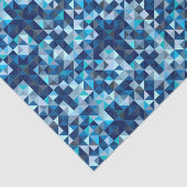 クリスチャンはモダンで青い幾何学的交差させます 薄葉紙 (詳細)