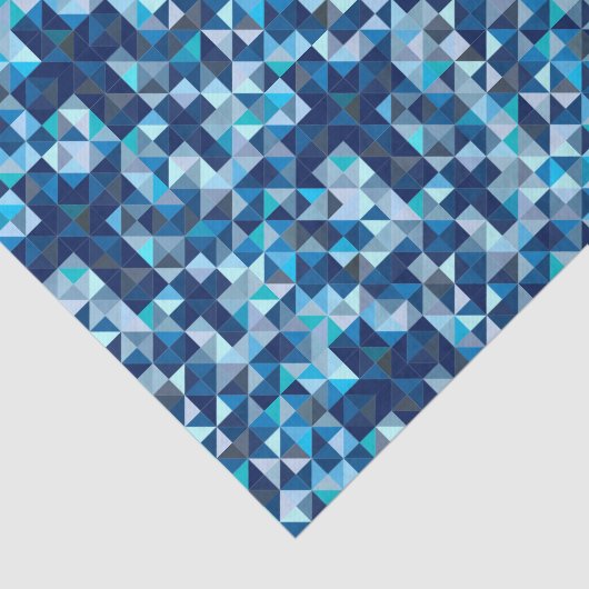 クリスチャンはモダンで青い幾何学的交差させます 薄葉紙 (詳細)