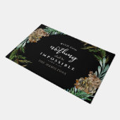 クリスチャンは不可能なブラックカスタム ドアマット (アングル)