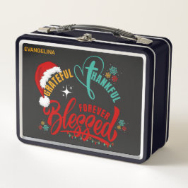クリスチャンは感謝のクリスマス賛美を祝う メタルランチボックス