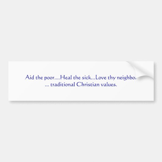 クリスチャンは評価しますBumberのステッカー(青い版)を バンパーステッカー (正面)