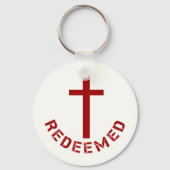 クリスチャンは赤十字を贖文字デザインい キーホルダー (正面)