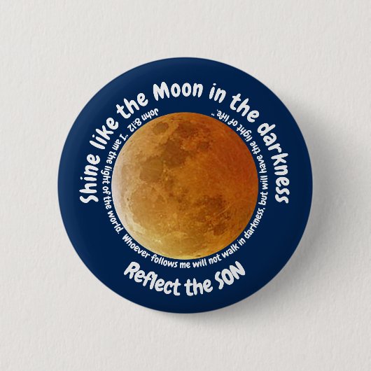 クリスチャンやる気を起こさせる引用文6cmラウンドバッジ 缶バッジ (正面)