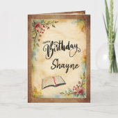 クリスチャンをテーマにした折り畳み誕生日グリーティングカード カード (正面)